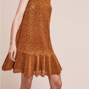 Maeve Sleeveless Lace Dress in Rich Orange